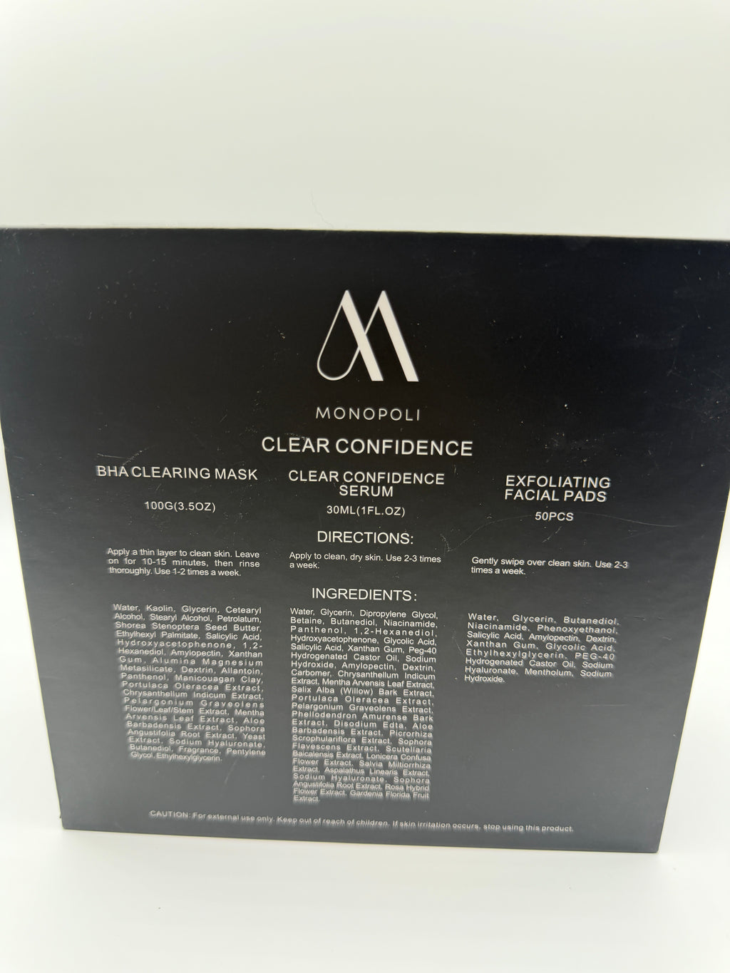 CLEARING MASK, SERUM, AND FACIAL PADS