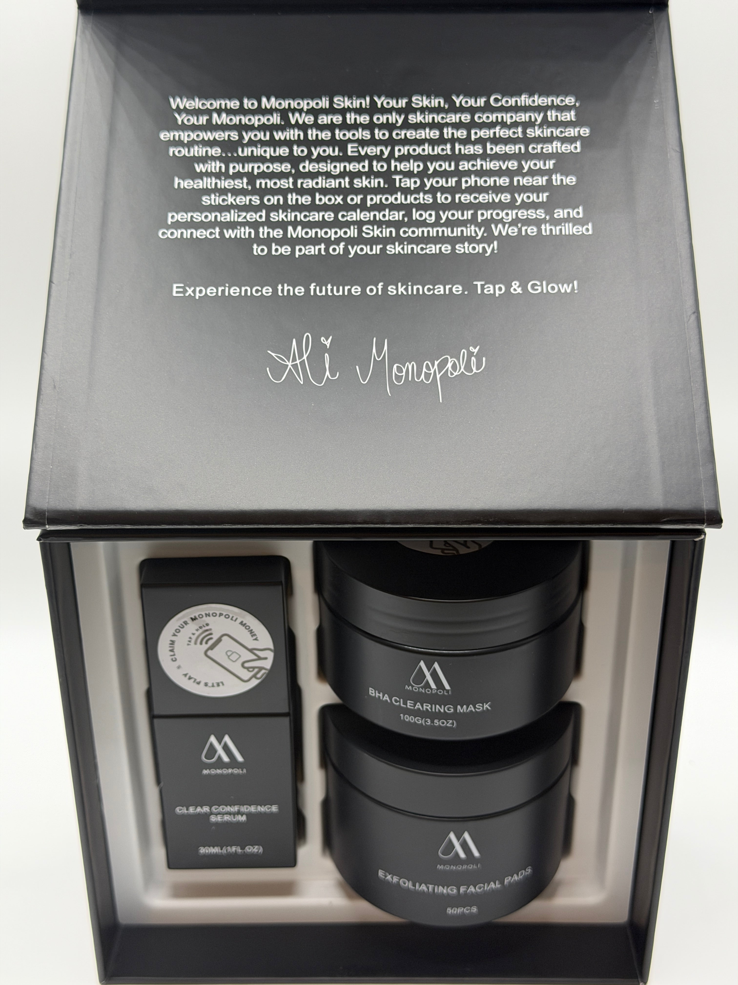 CLEARING MASK, SERUM, AND FACIAL PADS