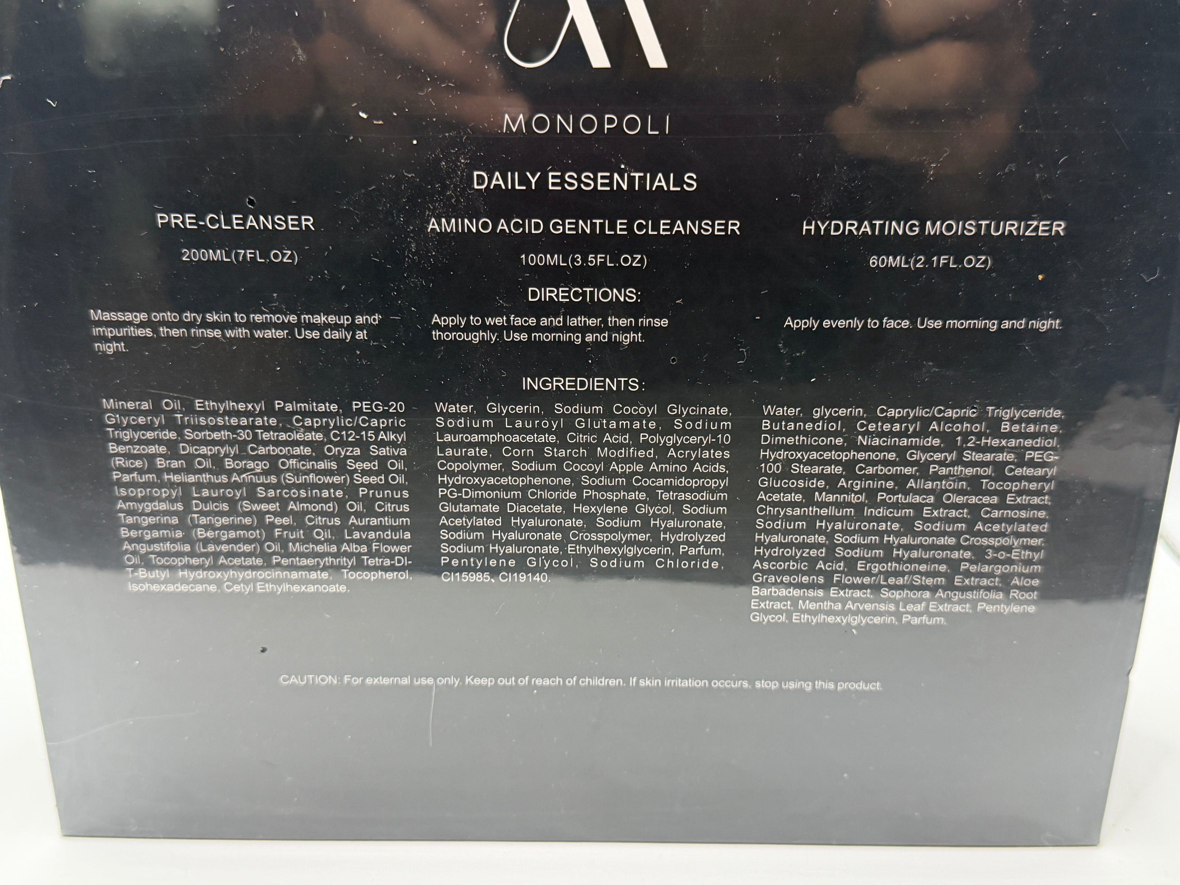 PRE-CLEANSER AMINO ACID CLEANSER AND MOISTURIZER